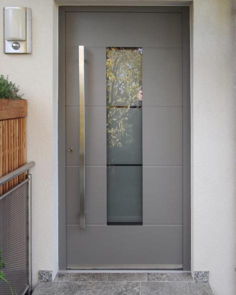 Hellgraue Aluminium-Haustür von PaX